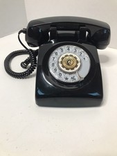 Black Rotary Desk Phone