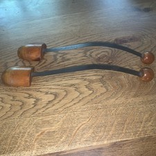 Vintage Wooden Shoe Shaper Set wood and metal stretcher 29cm