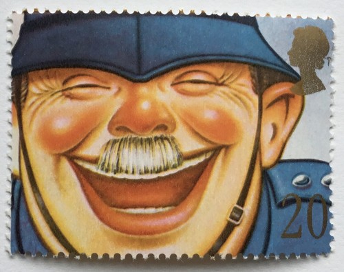 Laughing policeman postage - laughing,