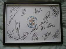 LUTON TOWN F.C  A4 HAND SIGNED