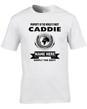 Caddie Custom Men's T-Shirt World Best Sport Golf Golfer Tour Funny Gift Name