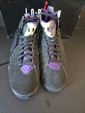 Nike Air Jordan 7 Retro Bucks Away Ray Allen Sz 10.5 304775-053 Black Purple VII