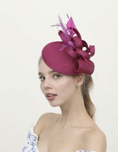 Purple plum quality fascinator - purple,