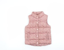 Next Girls Pink Floral Puffer