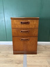 Mid Century Teak Bedside Chest Of Drawers By Meredew-Courier Delivery