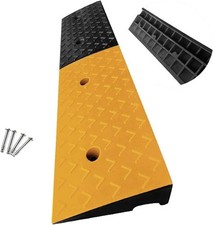 5" Rise Rubber Kerb Ramp, 13cm Height Heavy Duty Curb Ramp, Large Load Capacity