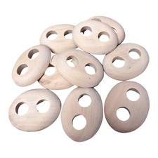 Wooden Buttons Large Oval