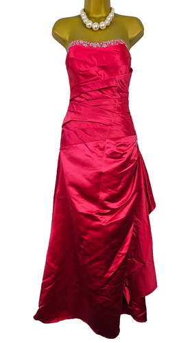 Veromia dress pink uk12 - uk12, satin
