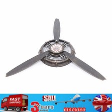 Propeller Aeroplane Metal Wall Clock Industrial Retro Air Aviation Home Decor