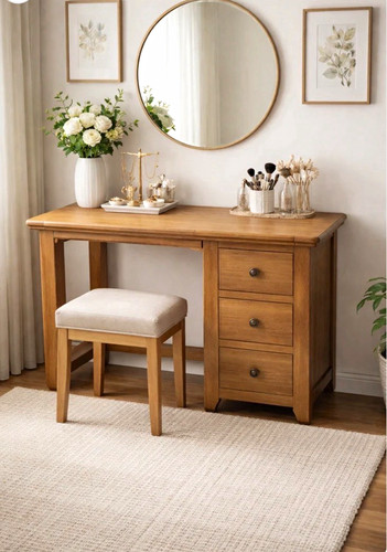 Oak wood dressing table - wood,