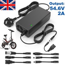54.6V 2A Electric Bike Ebike Charger For 48V Lithium Battery 3 Pin XLR Plug UK