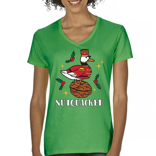 Nutquacker women neck - nutquacker, v-neck