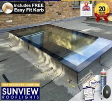 Roof Window Skylight Flat Roof Rooflight Self-Clean Triple Glazed with Free Kerb