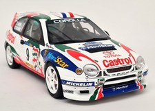 Otto 1/18 Toyota Corolla WRC Rally Catalunya 1998 Auriol Giraudet Model Car