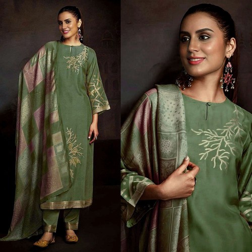 Sea green banarasi muslin - sea,