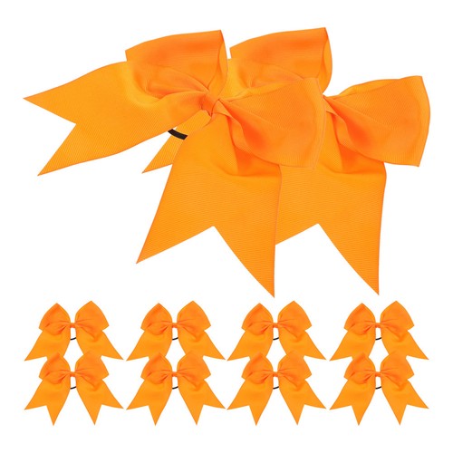 Reusable orange bow hair bands - orange,