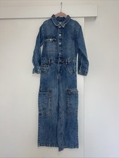 Zara Girls 8-9 Years Denim Jumpsuit