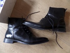 Patrick Cox Black Leather Boots in size UK11 EU45 Boxed