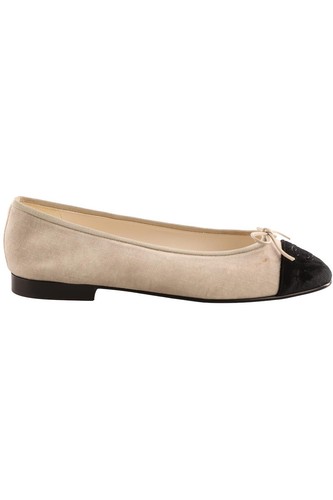 Chanel cream velvet ballet - chanel,