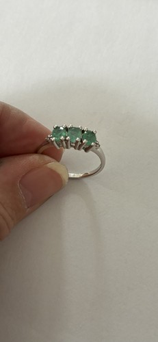 Zambian emerald and white - and,