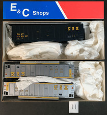 E&C SHOPS. 2 ROLLING STOCK ITEMS. Set 11. Detail in box end pic.  'NEW' HO SCALE
