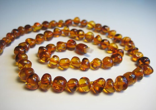 Genuine cognac amber beads - genuine,