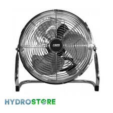 RAM 16 Inch Floor Fan. 3 Speed. Chrome Metal. Air Movement. Quiet Fan.