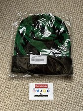 Trapstar T Jacquard Beanie Black Green Brand New
