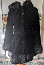 Collectif Velvet Hooded Black