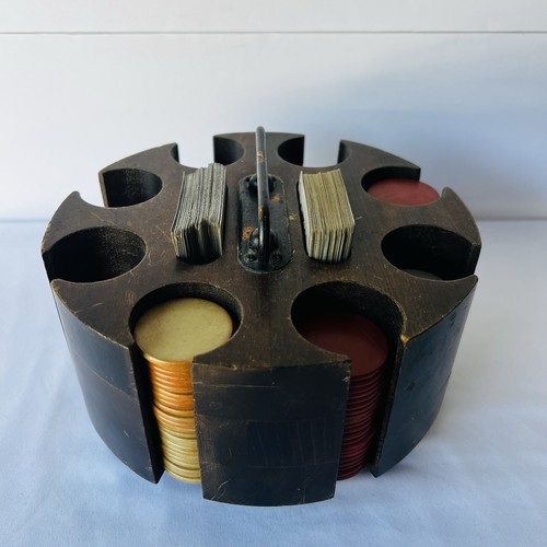 Wooden poker chip - poker, chip/card