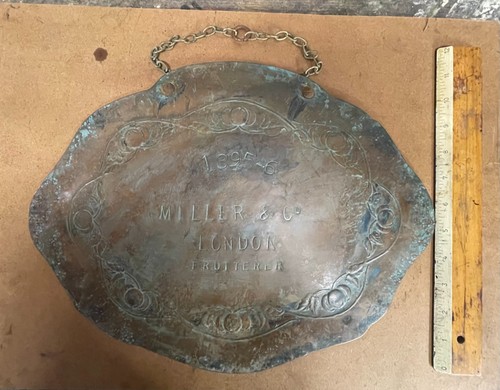 Art nouveau copper hanging - copper,