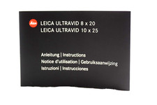 LEICA ULTRAVID 8X20 AND 10X25 BINOCULAR MULTI-LANGUAGE INSTRUCTION MANUAL