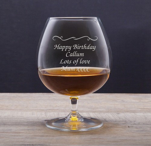 Personalised engraved brandy - engraved,