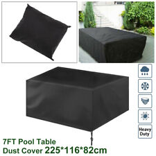 7ft Heavy Duty Waterproof Billiard Snooker Pool Table Dust Cover Protector Black