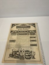 Vintage GHIRARDELLI Chocolate Manufactory & Soda Fountain Menu