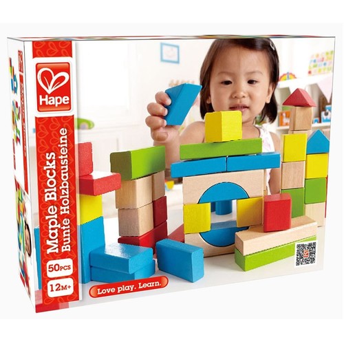 Hape maple blocks wooden - hape, 50