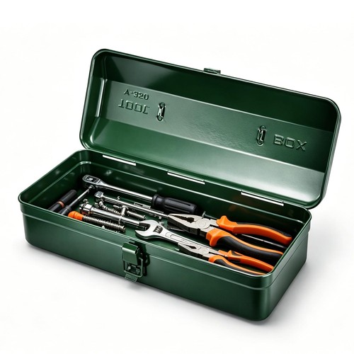 Lockable metal tool box - tool, with