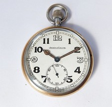 1940'S WW11 JAEGER Le-COULTRE MILITARY 15 JEWELS SWISS LEVER POCKET WATCH WORKIN