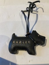 RADLEY LONDON DOG TAG  BAG CHARM NAVY DARK BLUE GOLD LETTERING & EYE FOR HANDBAG