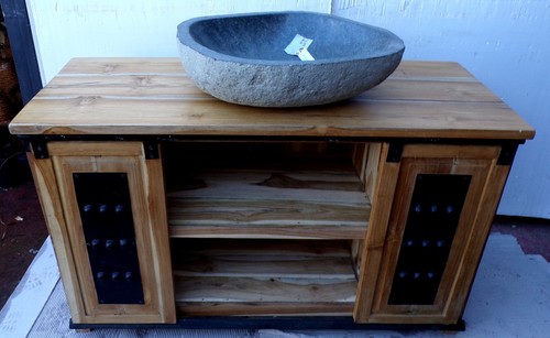 Bathroom stand in solid - bathroom, tv