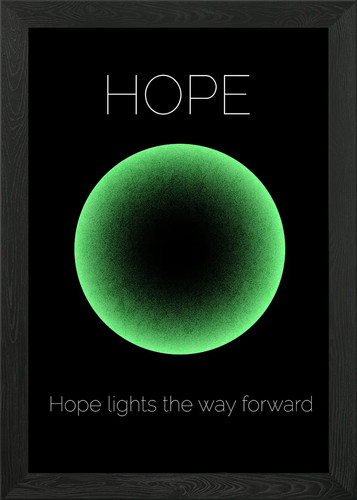 Hope lights the - lights, framed