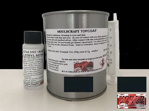Charcoal topcoat flowcoat 1kg - charcoal,