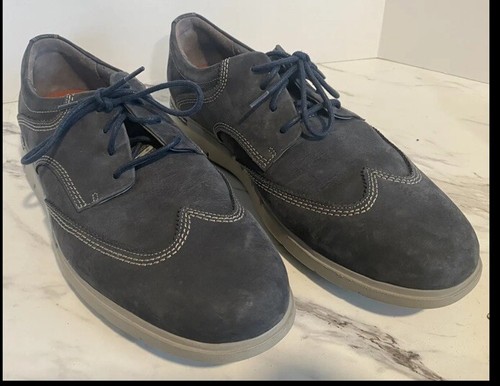 Clarks blue suede oxford shoes - suede,