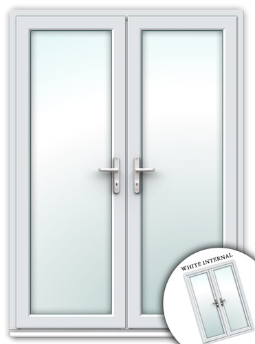 White pvc upvc french door - upvc, |