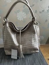 Reiss Metallic Leather Bag