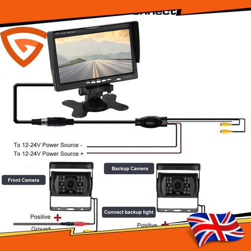 Reversing camera kit - 2x, 7"