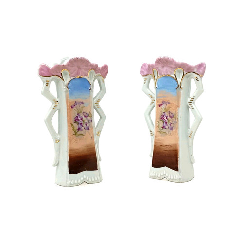 Antique art nouveau vases - nouveau, pair