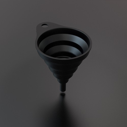 Moto silicone foldable funnel - silicone,