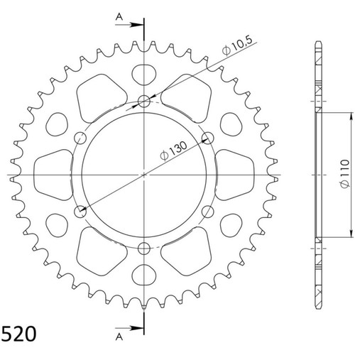Alloy sprocket supersprox - alloy,
