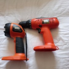 A Black and Decker 14.4V Drill/Driver and Torch (Bodies Only)